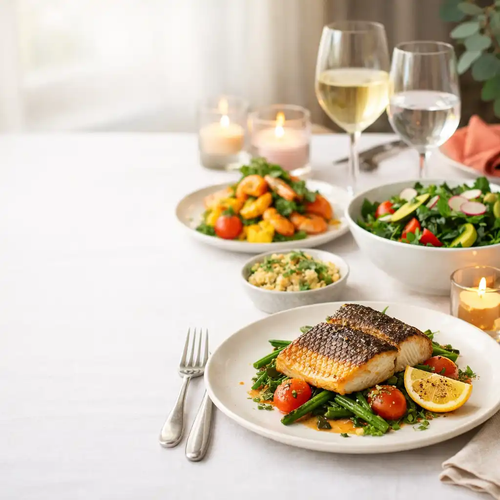 Elegant dining table set with Australian-inspired dishes at Royal Pavilion Club